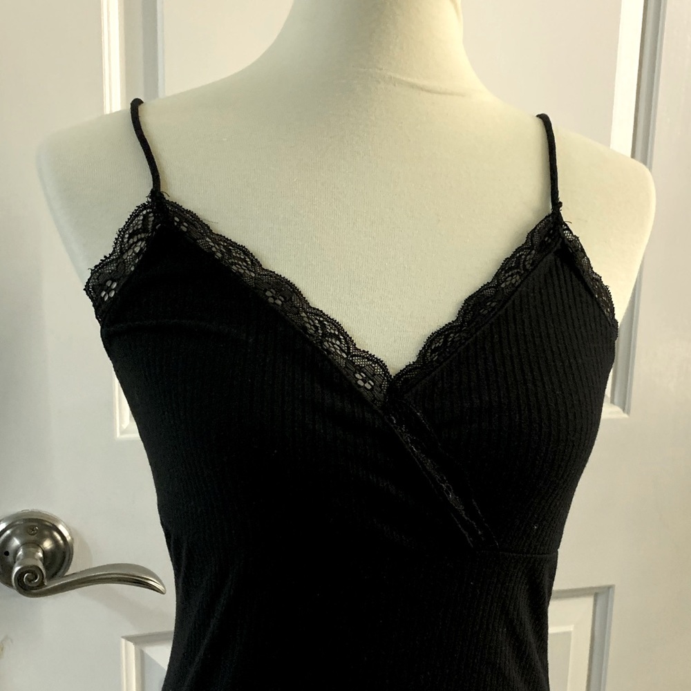 SEXY fitted ribbed black mini dress!! Size Medium from SHEIN 🖤🎸🚬